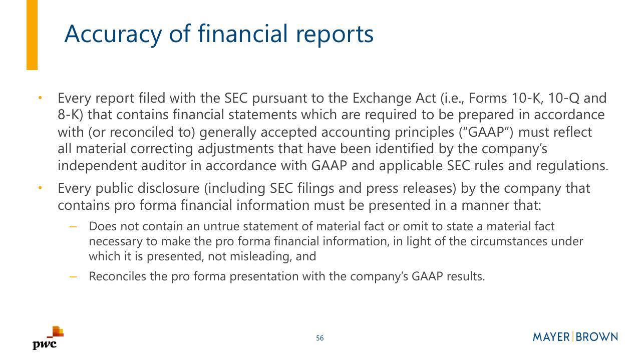 Text slide 56 from Merging With A Spac Preparing For Life As A Public Company PwC