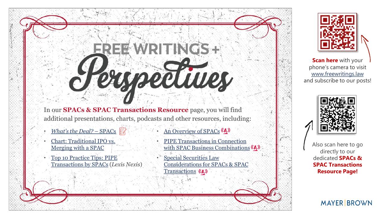 Text slide 58 from Merging With A Spac Preparing For Life As A Public Company PwC
