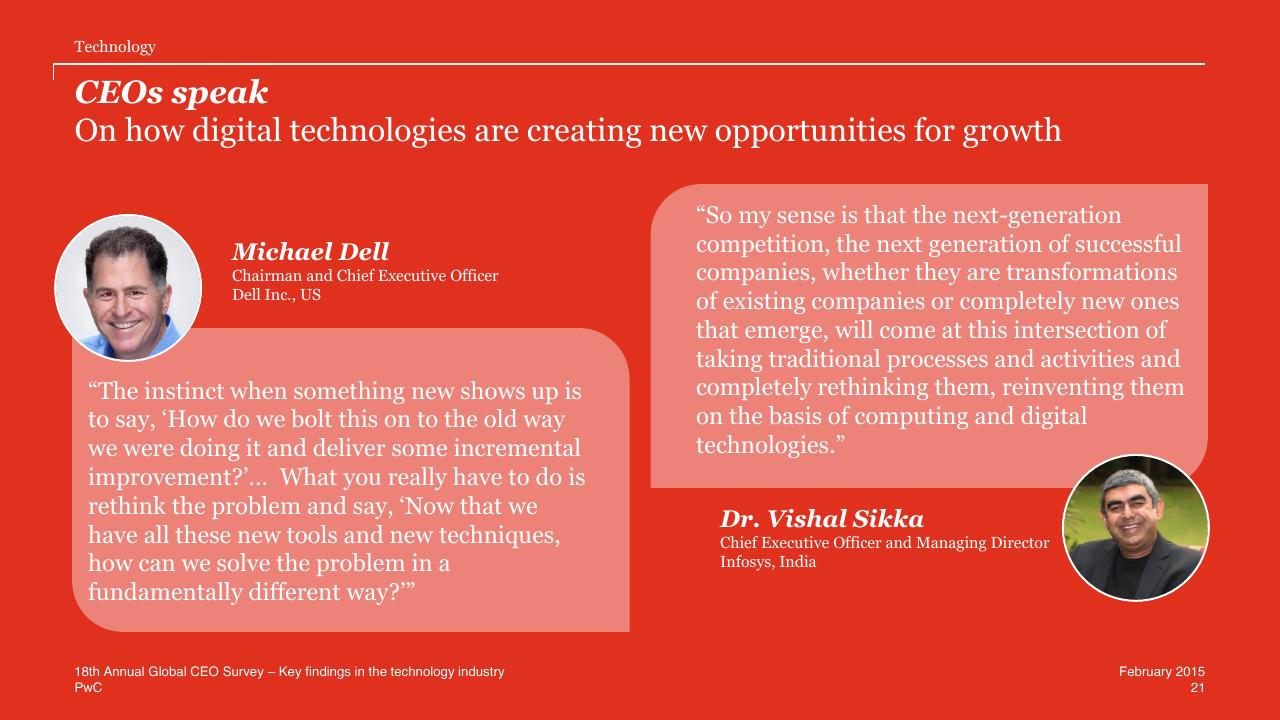 Quote slide 21 from One Global Village Technology Industry Key Findings