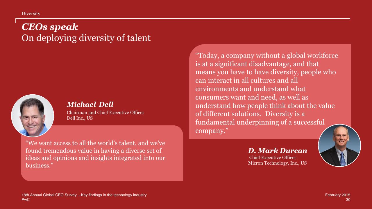 Quote slide 30 from One Global Village Technology Industry Key Findings