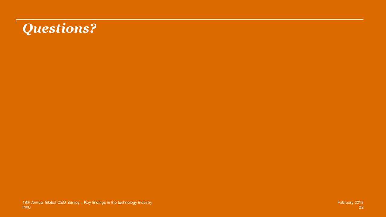 Cover slide 32 from One Global Village Technology Industry Key Findings
