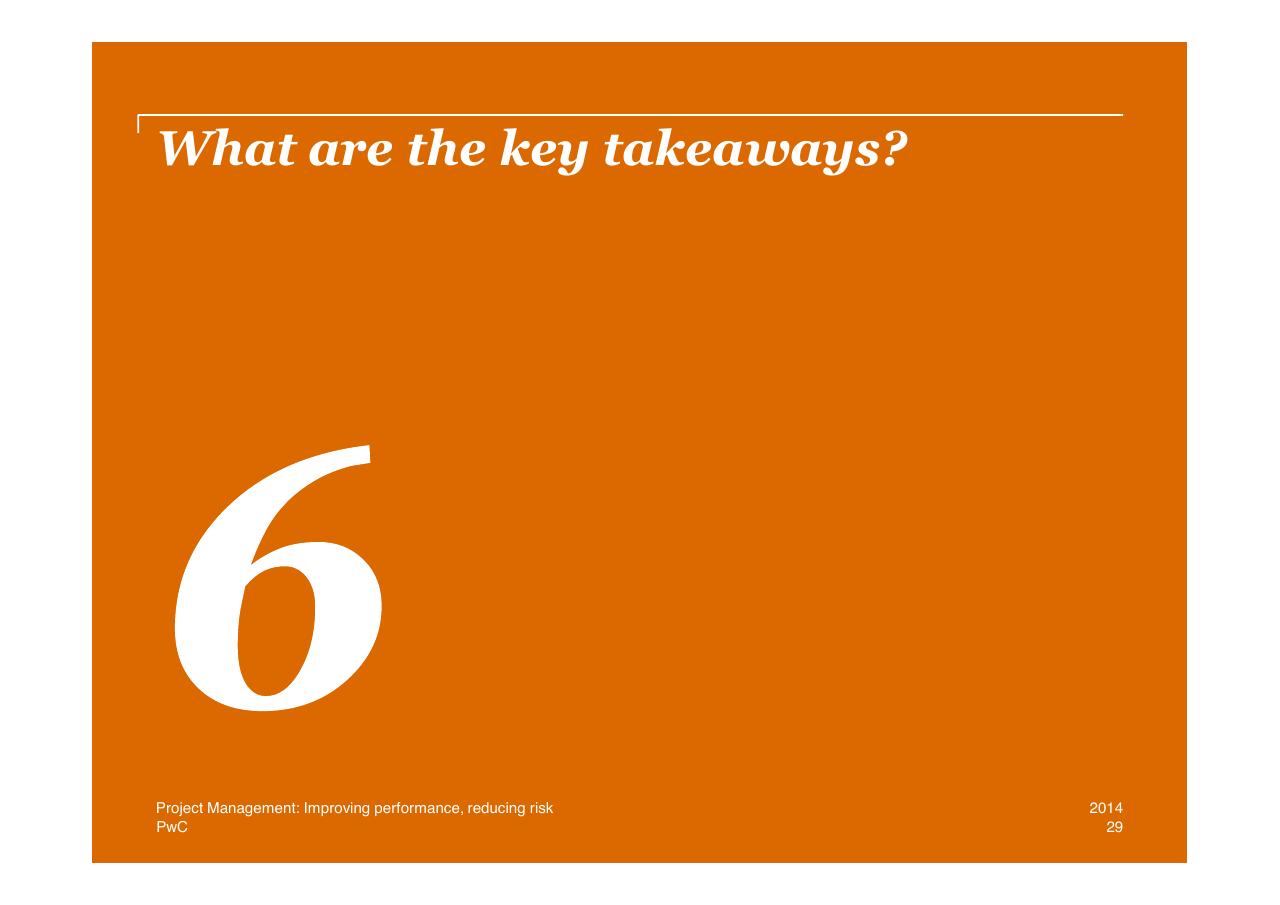 Section Divider slide 29 from Project Management Improving Performance Reducing Risk