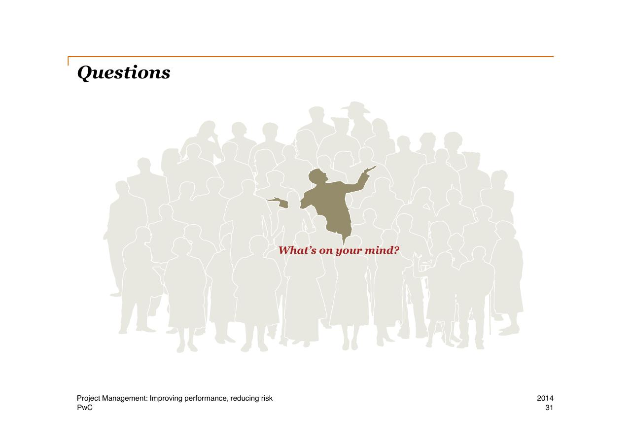 Section Divider slide 31 from Project Management Improving Performance Reducing Risk