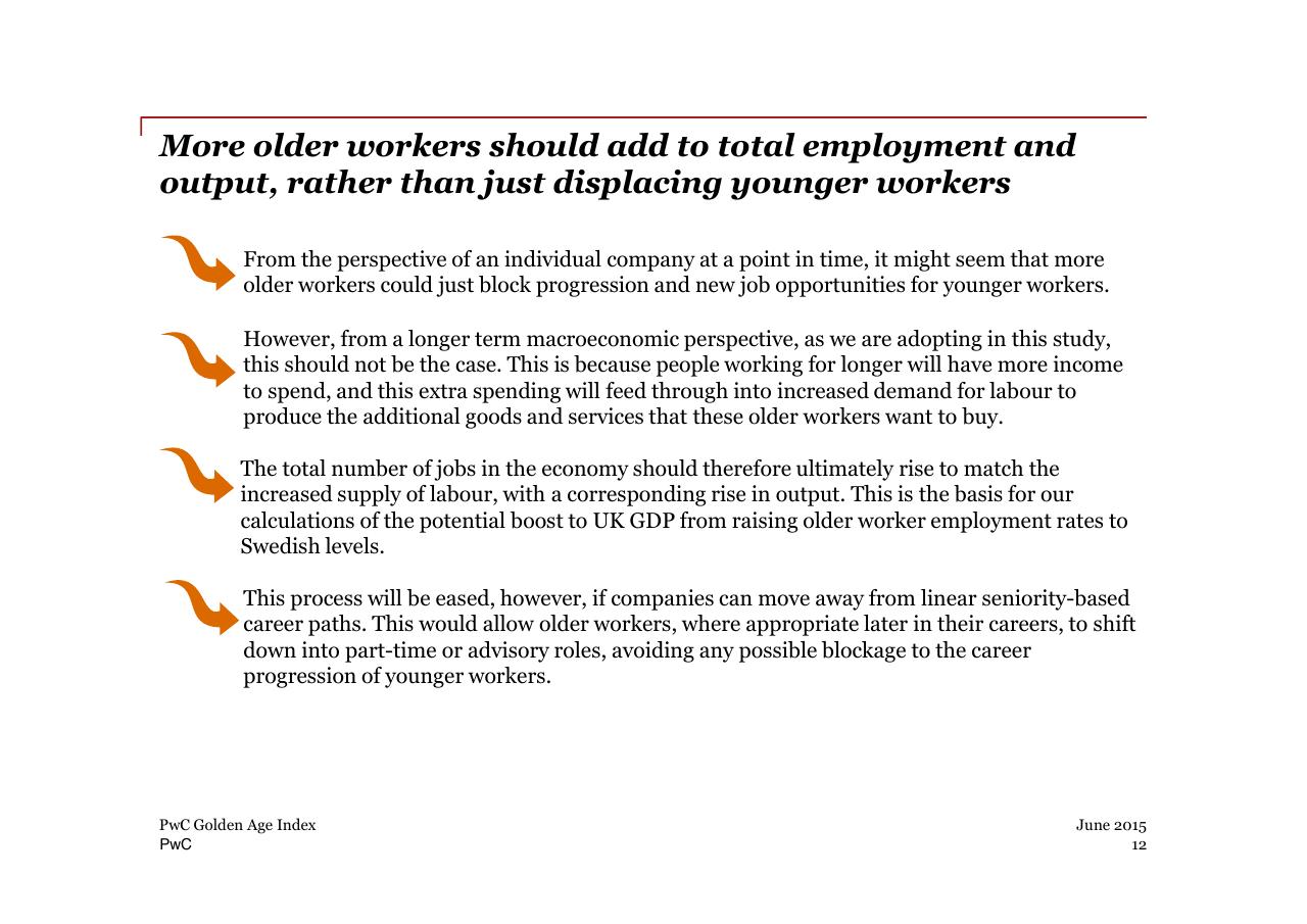 Text slide 12 from PwC Golden Age Index How Well Are Oecd Economies Adapting To An Older Workforce_