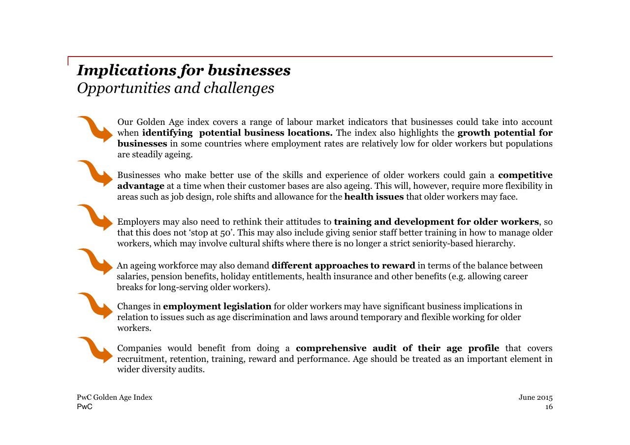 Text slide 16 from PwC Golden Age Index How Well Are Oecd Economies Adapting To An Older Workforce_
