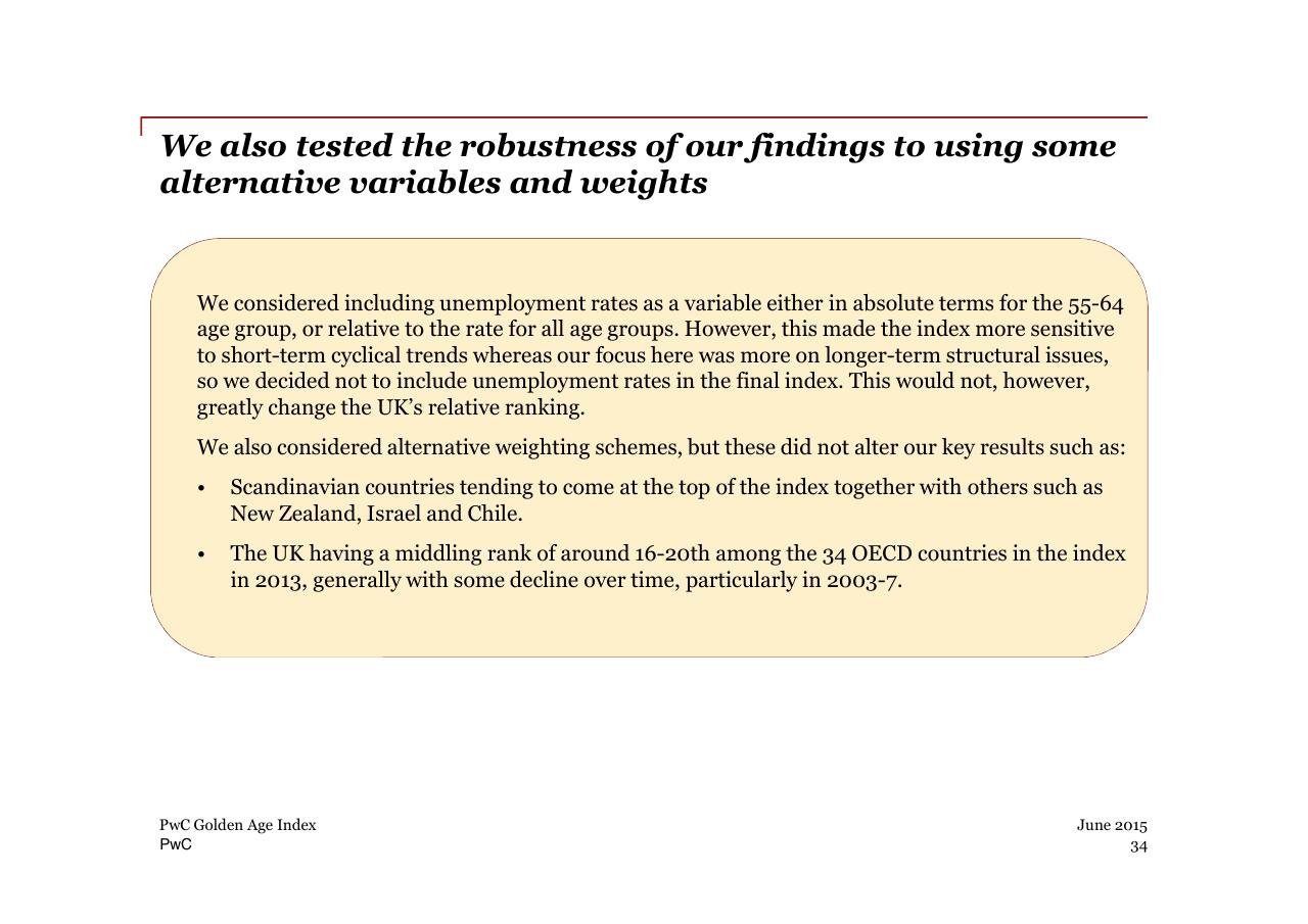 Text slide 34 from PwC Golden Age Index How Well Are Oecd Economies Adapting To An Older Workforce_