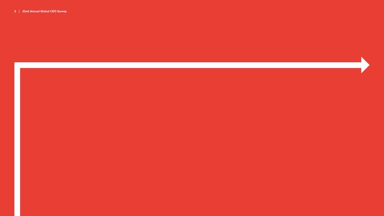 Section Divider slide 2 from Pwc_s 22nd Annual Global CEO Survey PwC