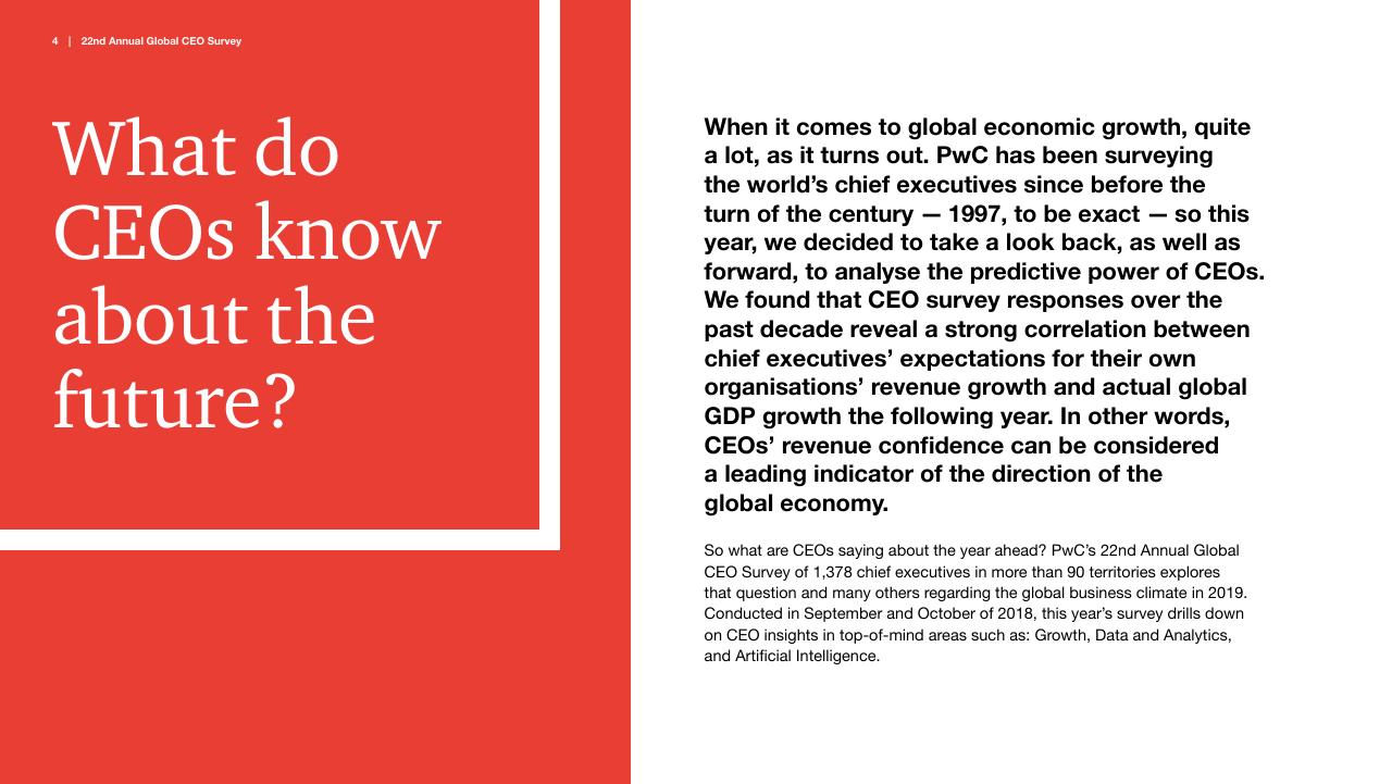 Text slide 4 from Pwc_s 22nd Annual Global CEO Survey PwC