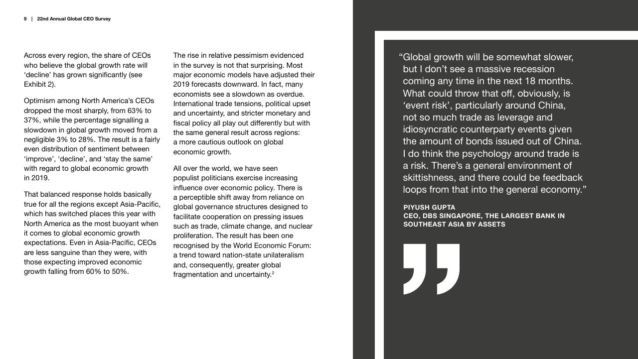Text slide 9 from Pwc_s 22nd Annual Global CEO Survey PwC