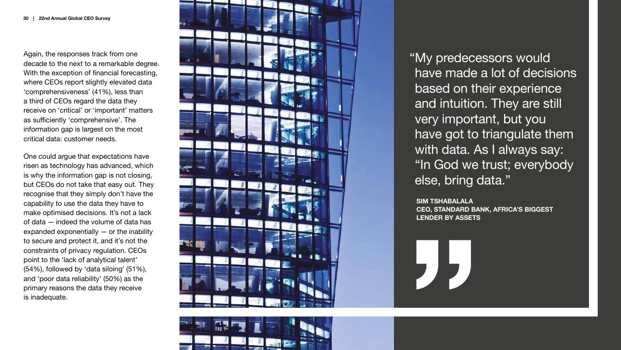 Quote slide 30 from Pwc_s 22nd Annual Global CEO Survey PwC