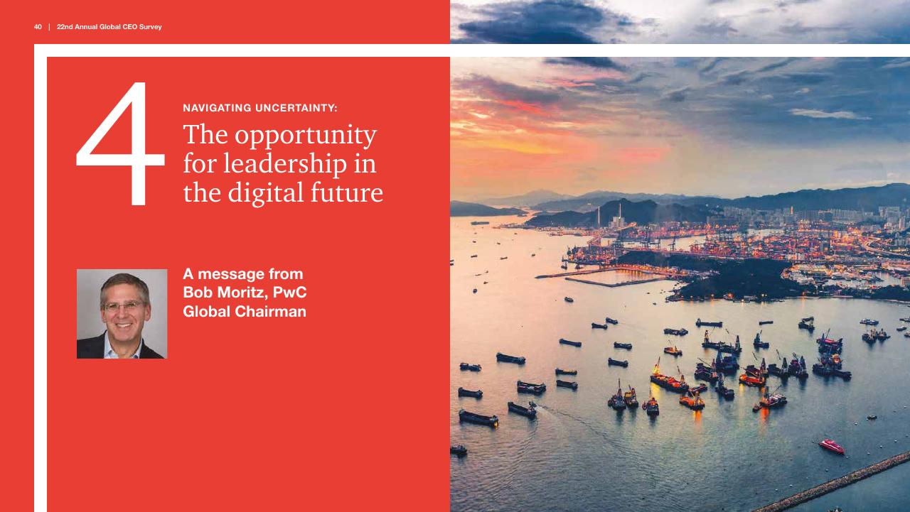 Section Divider slide 40 from Pwc_s 22nd Annual Global CEO Survey PwC