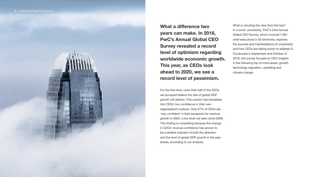 Text slide 3 from Pwc_s 23rd Annual Global CEO Survey PwC