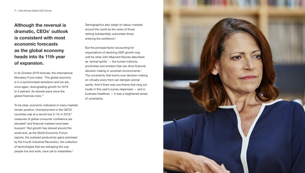 Text slide 7 from Pwc_s 23rd Annual Global CEO Survey PwC