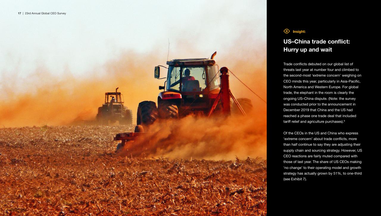 Text slide 17 from Pwc_s 23rd Annual Global CEO Survey PwC