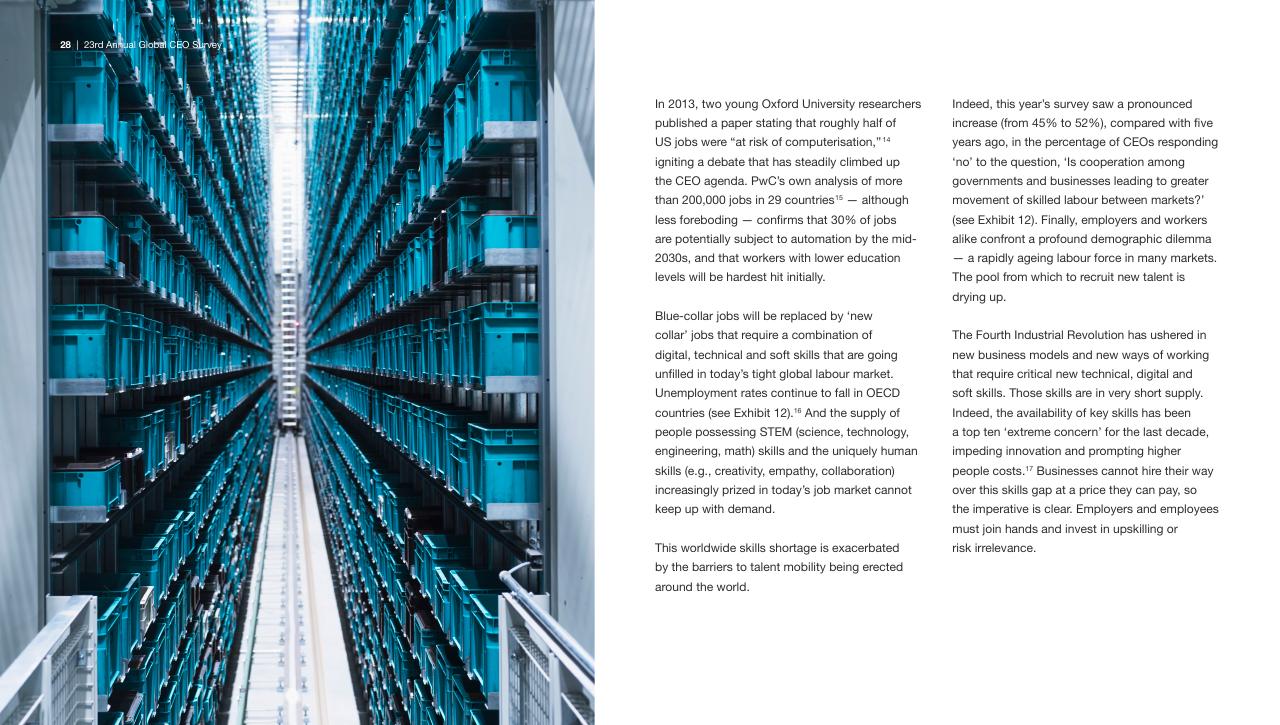 Text slide 28 from Pwc_s 23rd Annual Global CEO Survey PwC