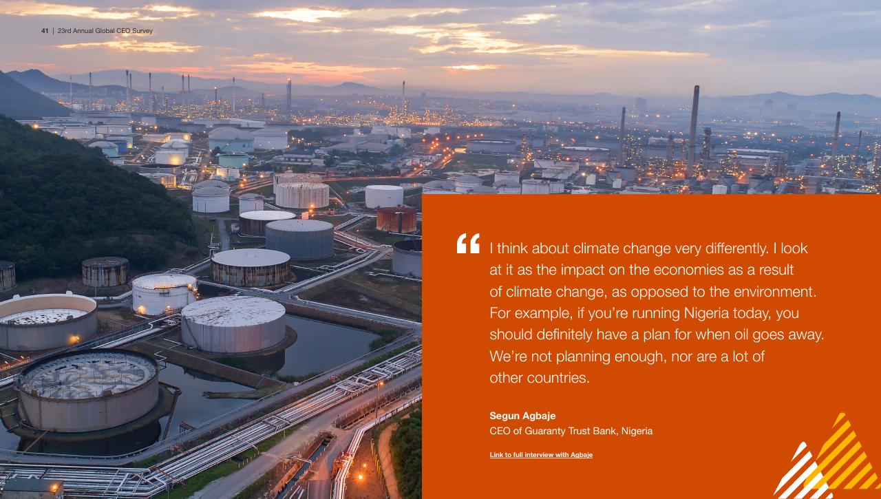 Quote slide 41 from Pwc_s 23rd Annual Global CEO Survey PwC