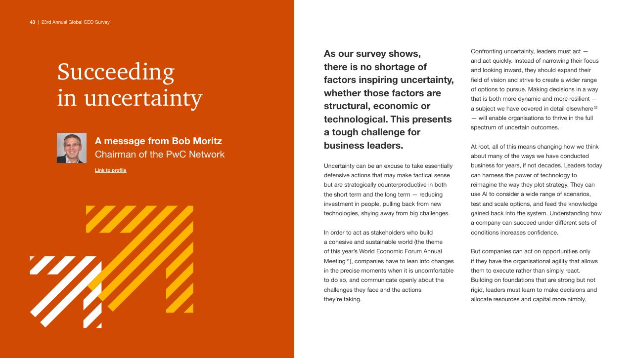 Text slide 43 from Pwc_s 23rd Annual Global CEO Survey PwC
