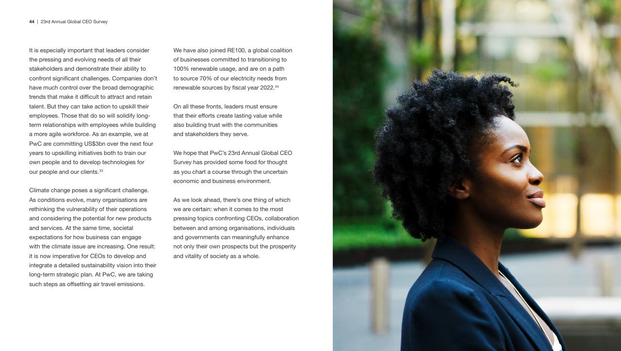 Text slide 44 from Pwc_s 23rd Annual Global CEO Survey PwC