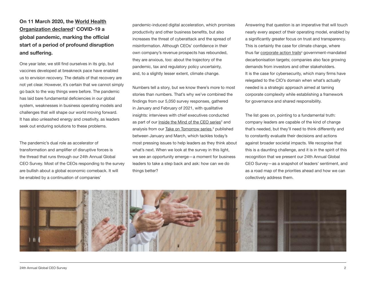 Text slide 2 from Pwc_s 24th Annual Global CEO Survey PwC