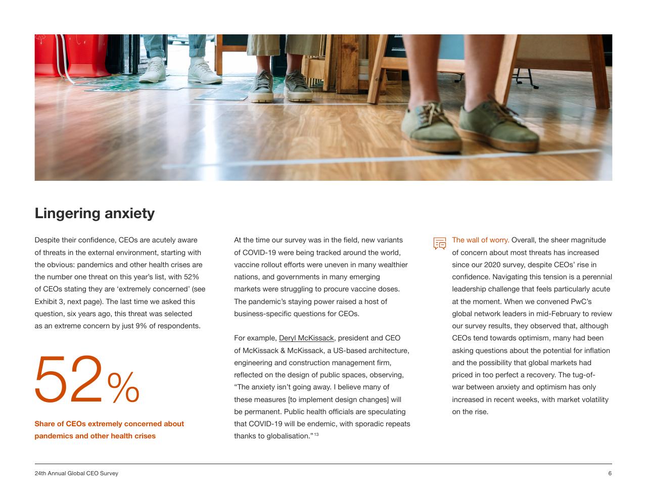 Text slide 6 from Pwc_s 24th Annual Global CEO Survey PwC