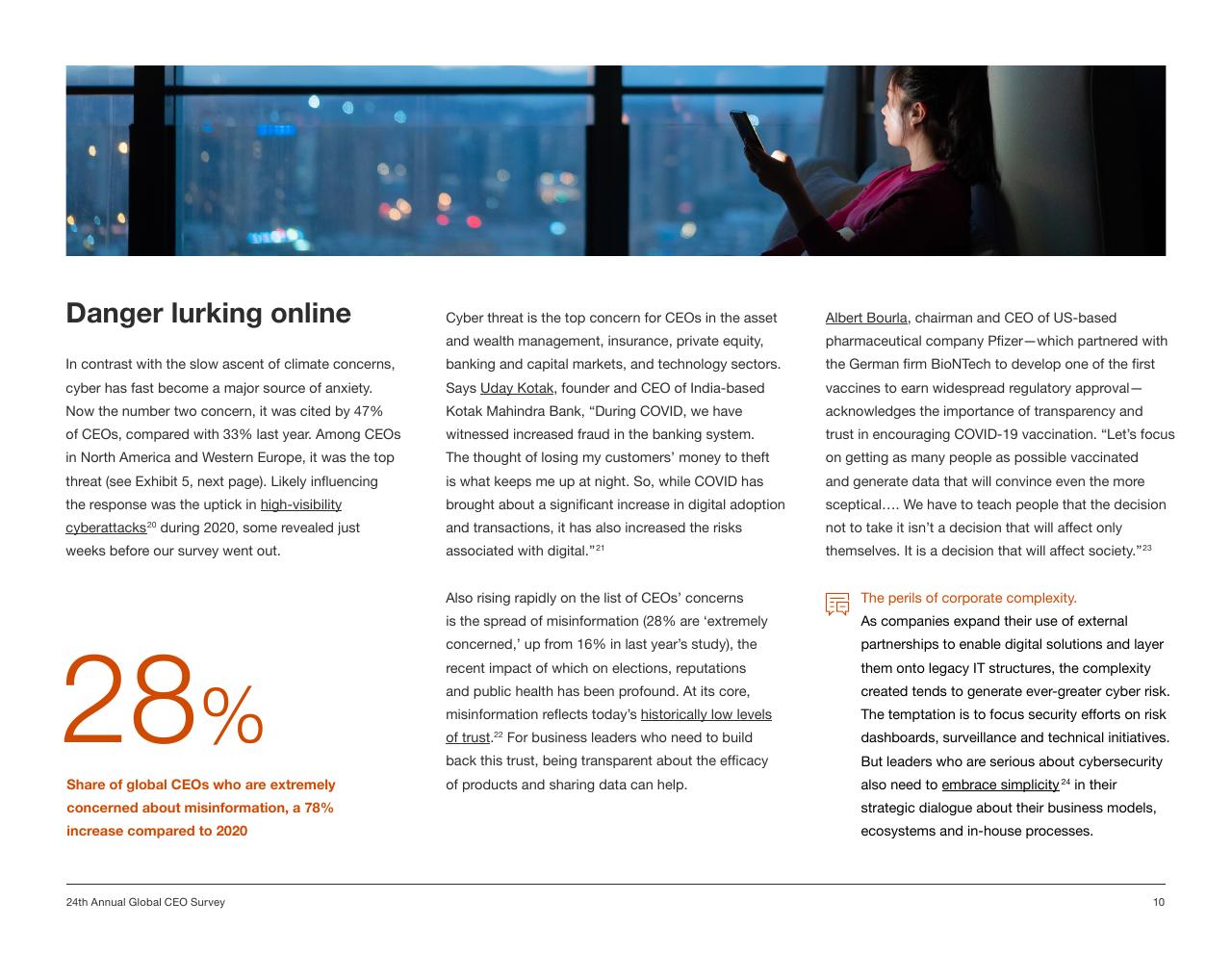 Text slide 10 from Pwc_s 24th Annual Global CEO Survey PwC