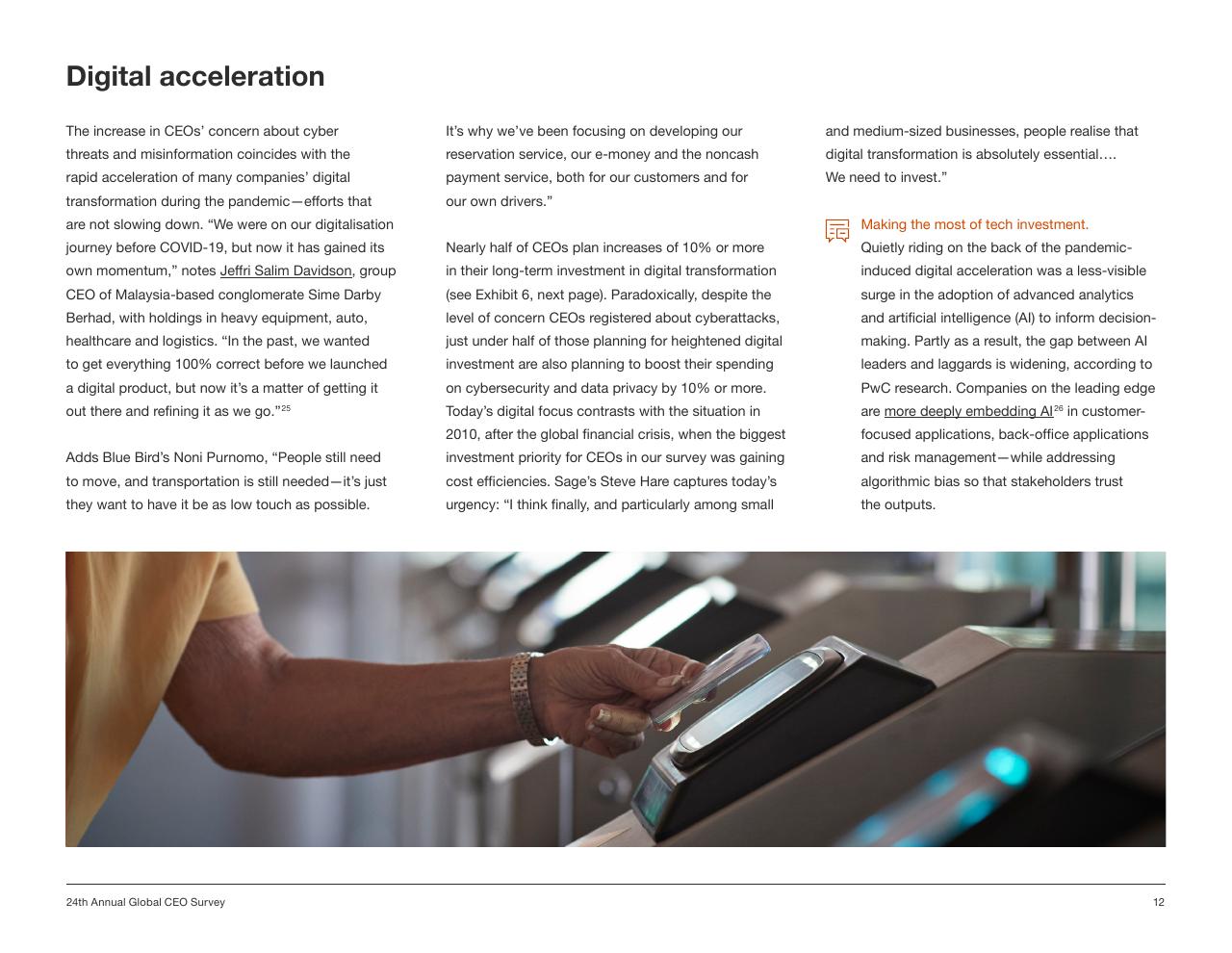 Text slide 12 from Pwc_s 24th Annual Global CEO Survey PwC