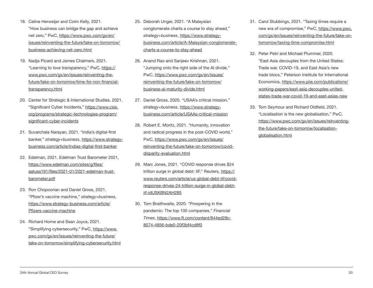 Text slide 20 from Pwc_s 24th Annual Global CEO Survey PwC