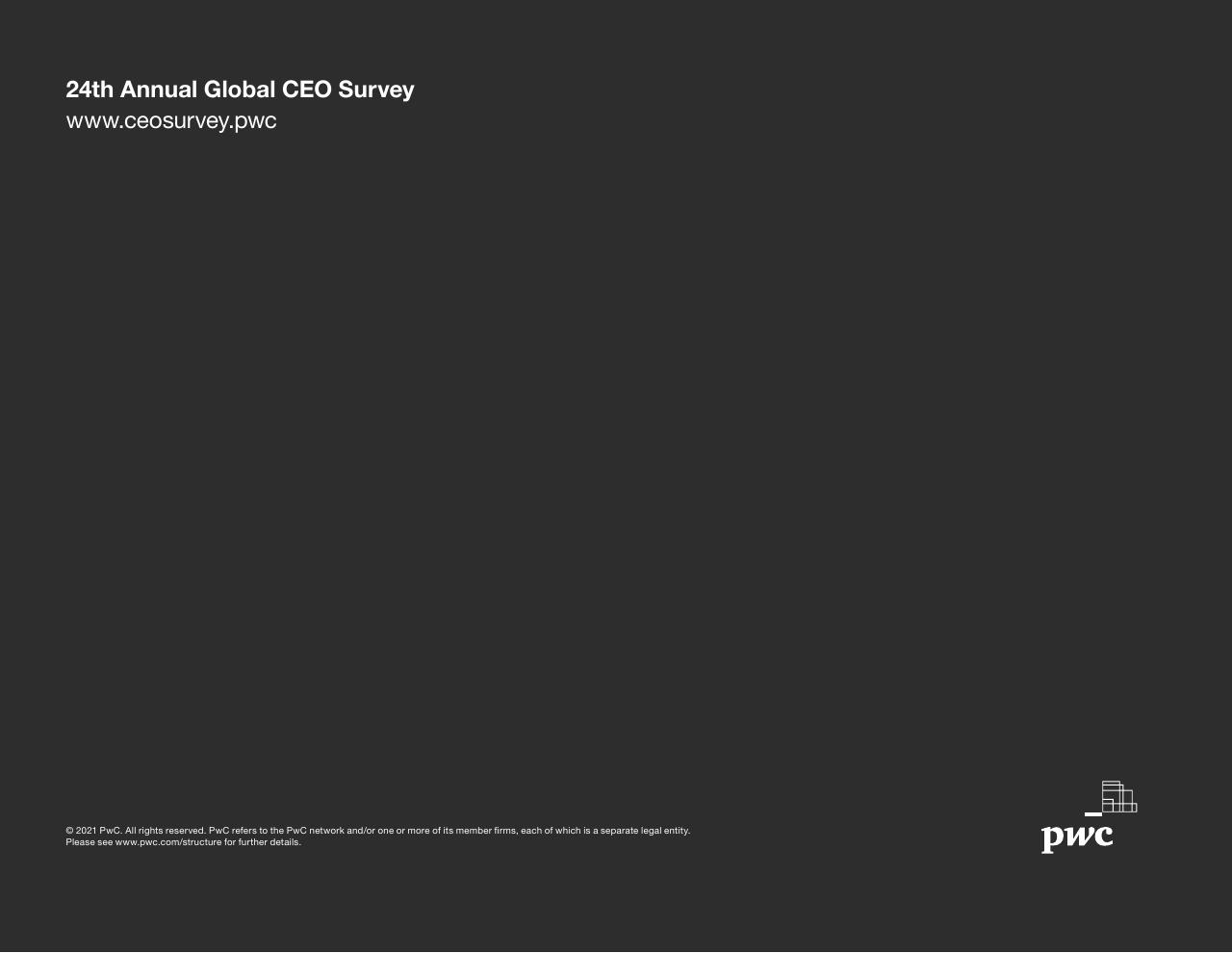Cover slide 22 from Pwc_s 24th Annual Global CEO Survey PwC