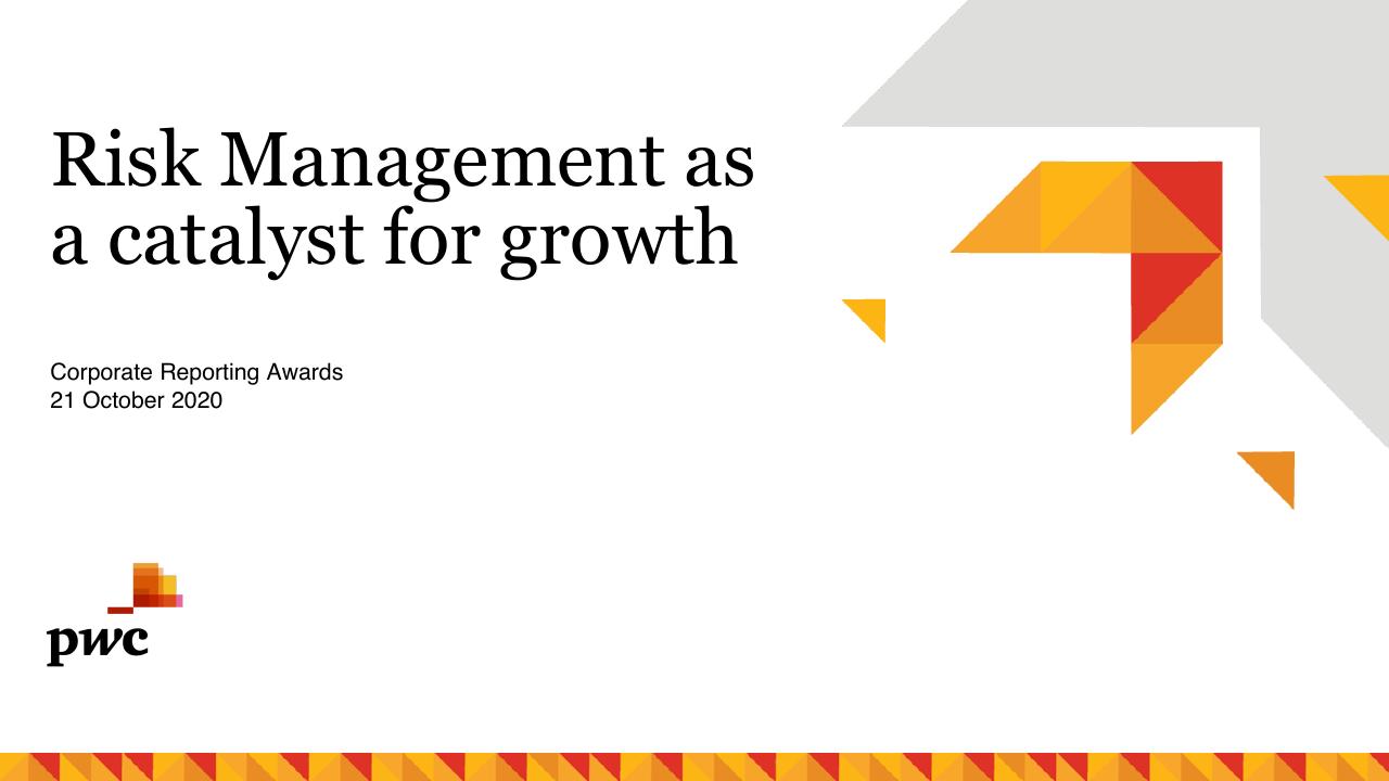 Risk Management As A Catalyst For Growth PwC consulting deck cover