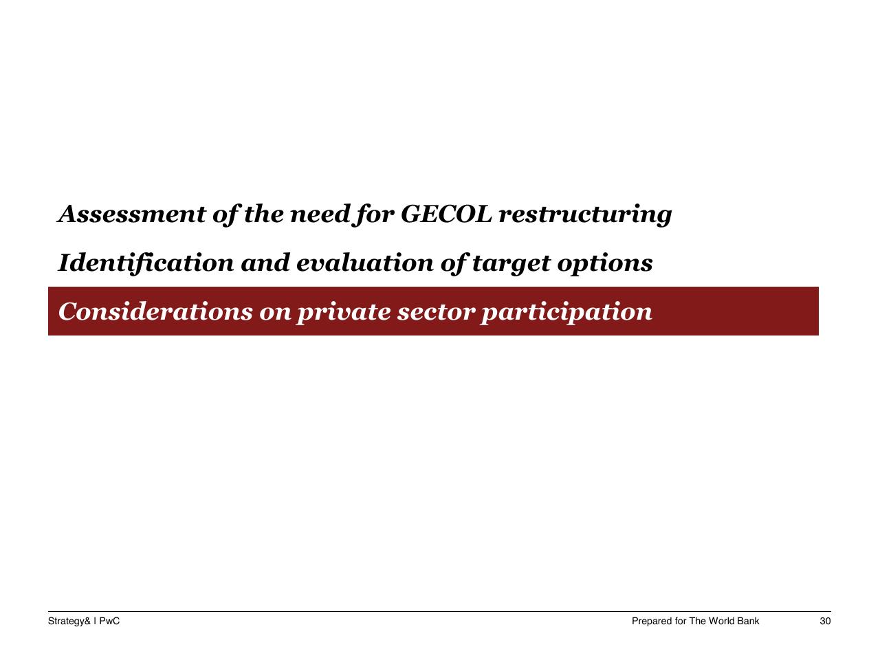 Section Divider slide 31 from Task A Sector Performance And Structural Sector Reform
