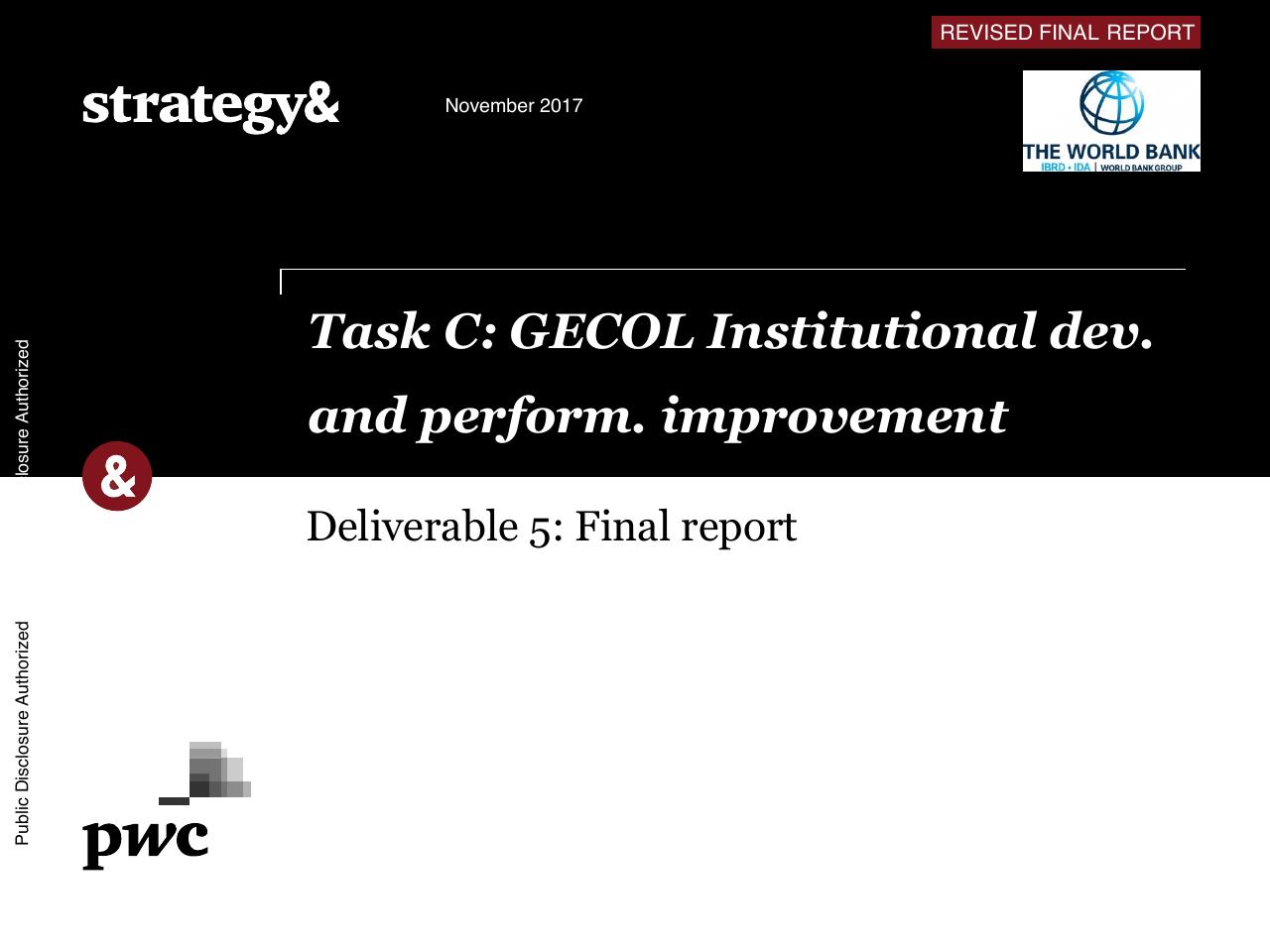 Task C Gecol Institutional Dev And Perform Improvement consulting deck cover