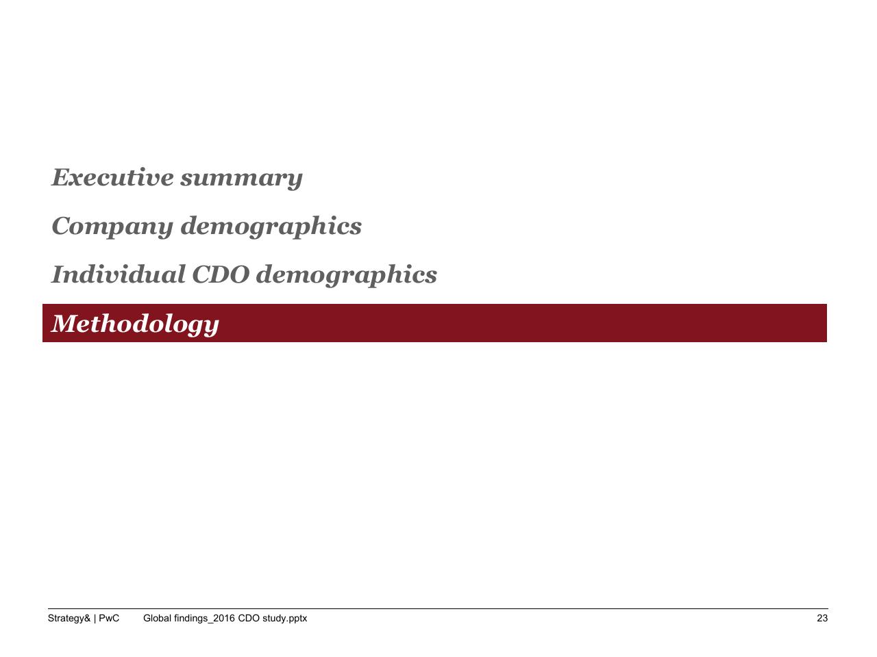 Section Divider slide 24 from The 2016 Chief Digital Officer Cdo Study