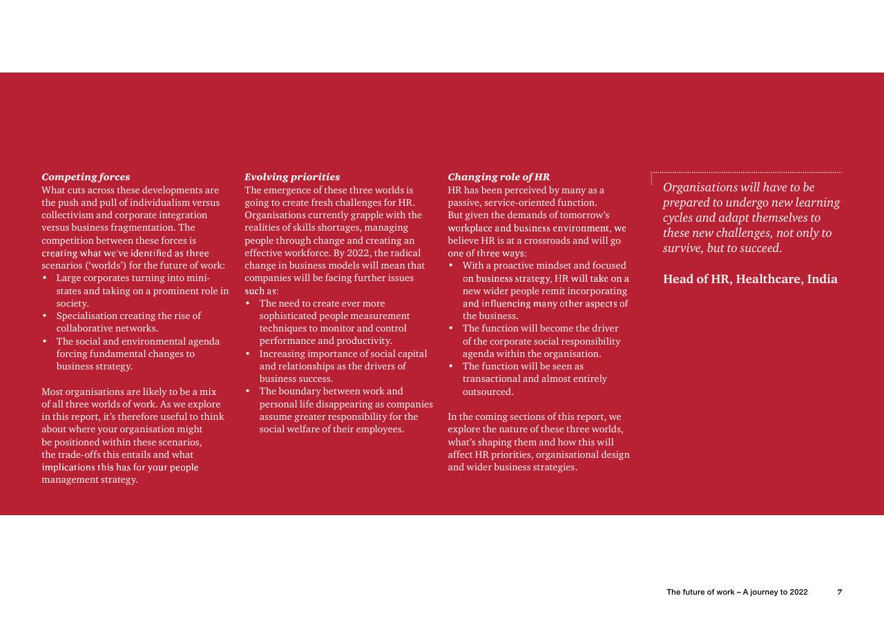 Text slide 9 from The Future Of Work A Journey To 2022 PwC