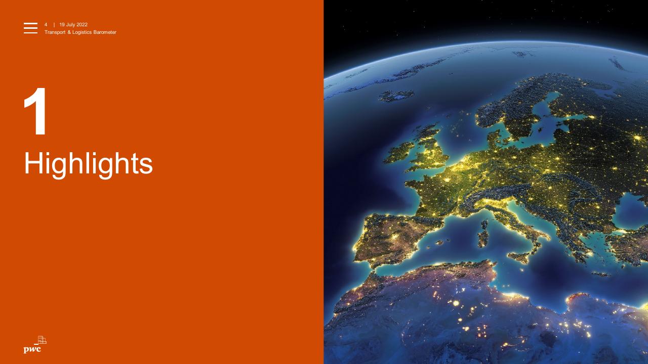 Section Divider slide 4 from Transport Logistics Barometer PwC