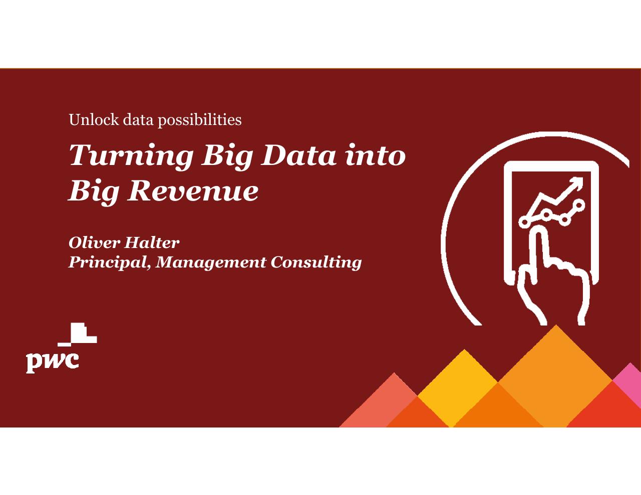 Turning Big Data Into Big Revenue consulting deck cover