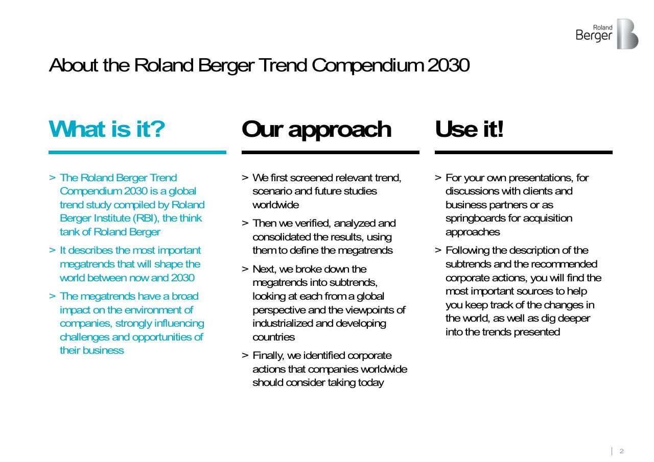 Text slide 2 from Roland Berger Trend Compendium 2030_ Megatrend 3 Scarcity Of Resources Roland Berger