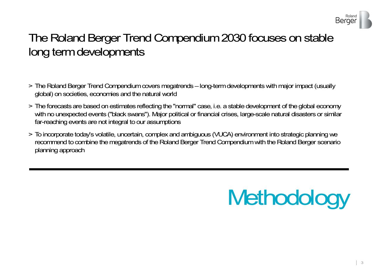 Text slide 3 from Roland Berger Trend Compendium 2030_ Megatrend 3 Scarcity Of Resources Roland Berger