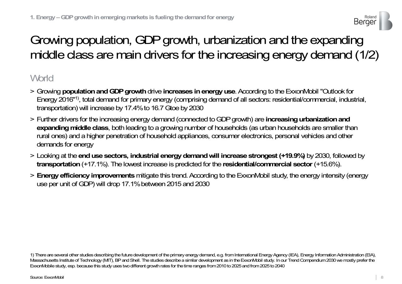 Text slide 8 from Roland Berger Trend Compendium 2030_ Megatrend 3 Scarcity Of Resources Roland Berger