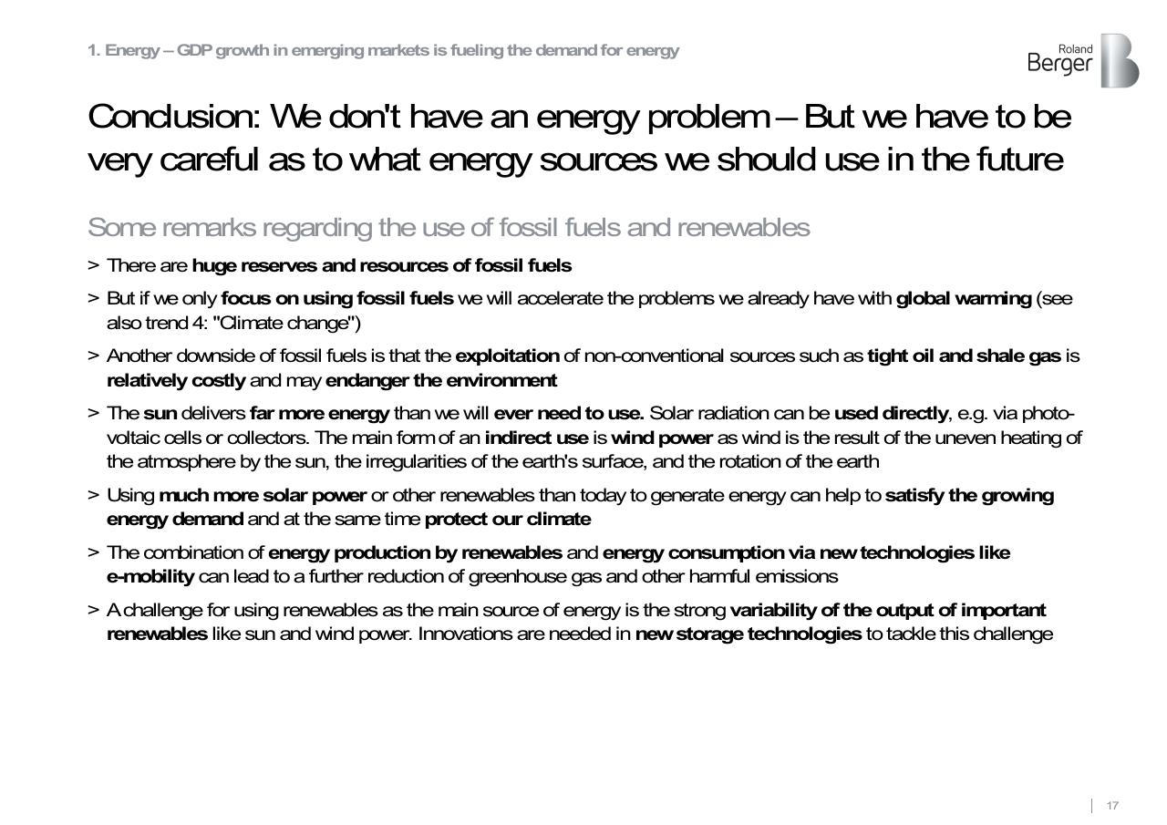Text slide 17 from Roland Berger Trend Compendium 2030_ Megatrend 3 Scarcity Of Resources Roland Berger