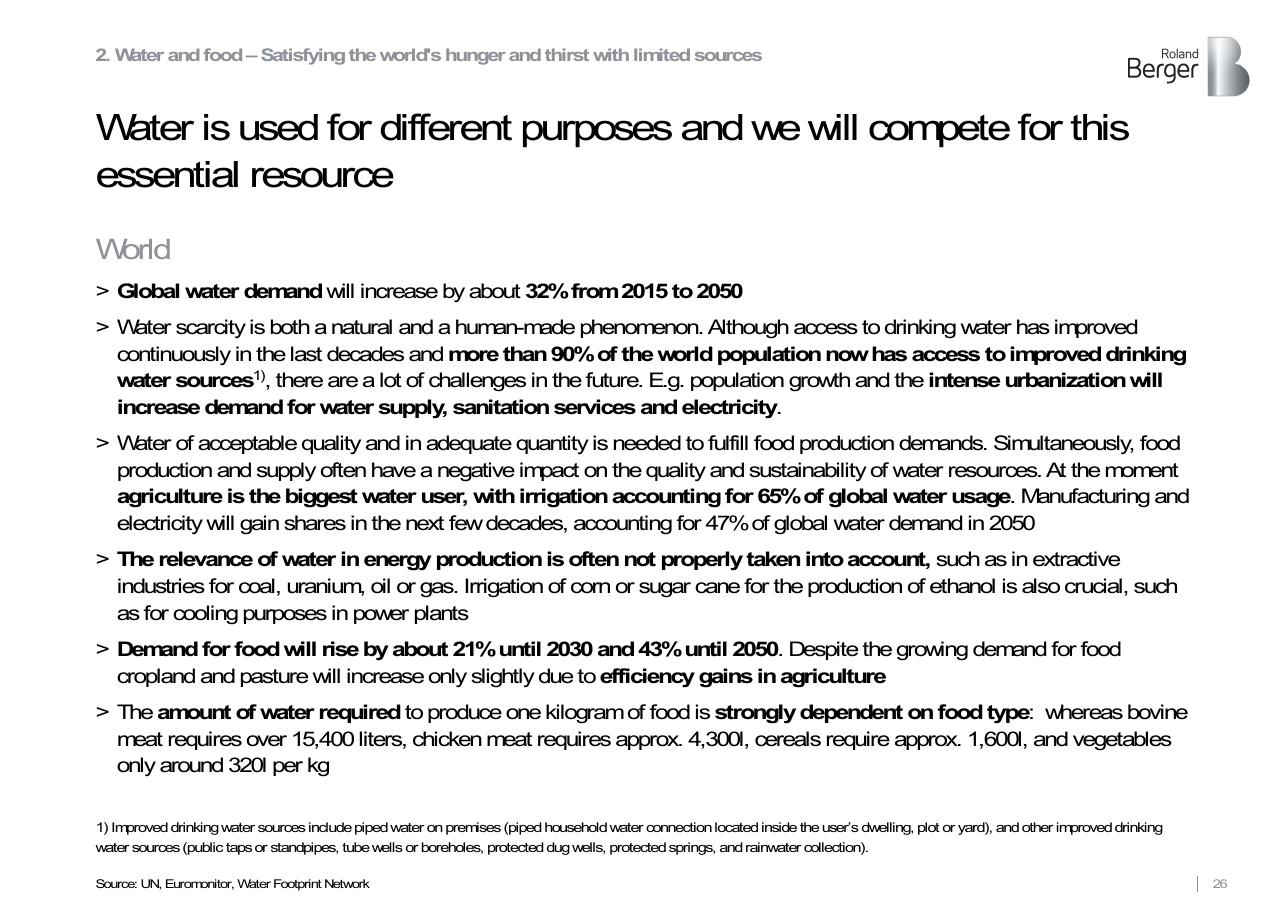 Text slide 26 from Roland Berger Trend Compendium 2030_ Megatrend 3 Scarcity Of Resources Roland Berger