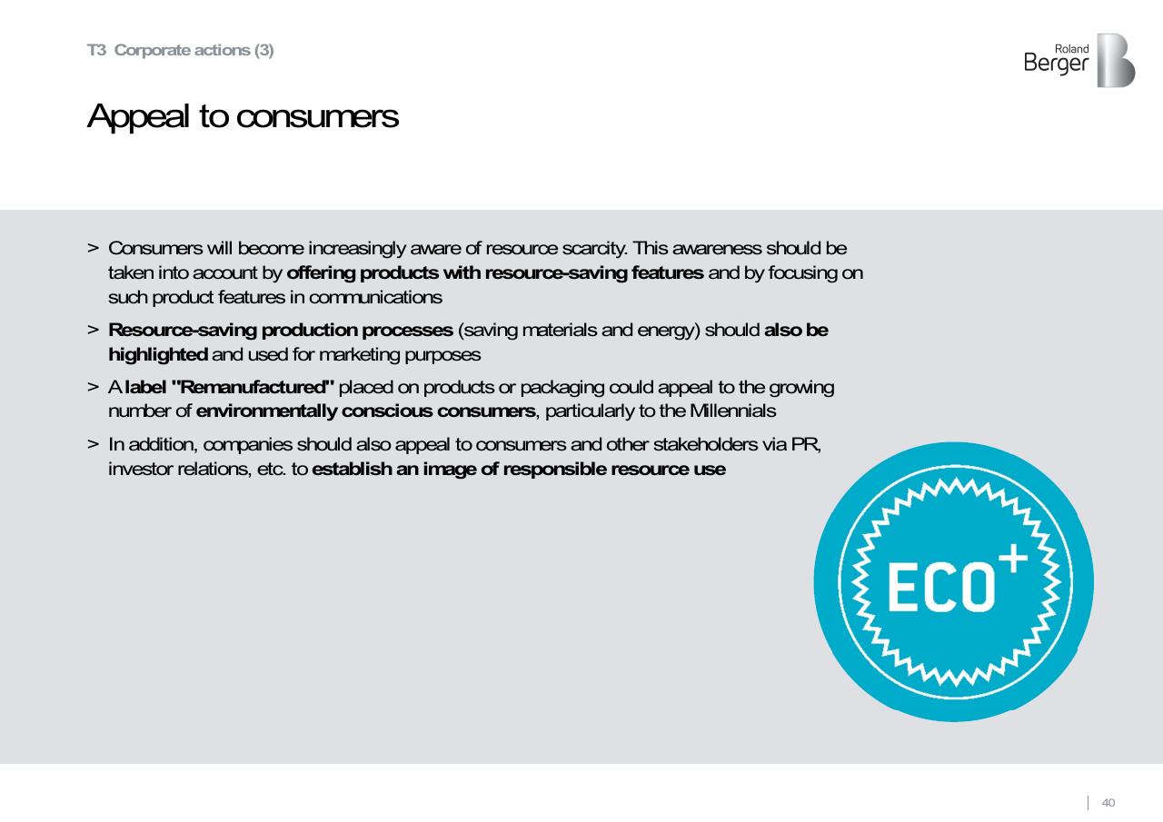Text slide 40 from Roland Berger Trend Compendium 2030_ Megatrend 3 Scarcity Of Resources Roland Berger