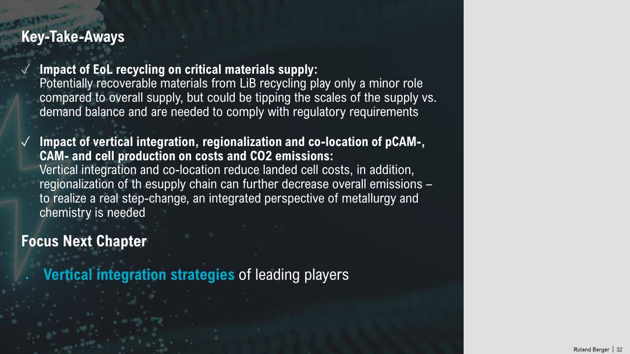 Text slide 32 from The Lithium Ion Ev Battery Market And Supply Chain